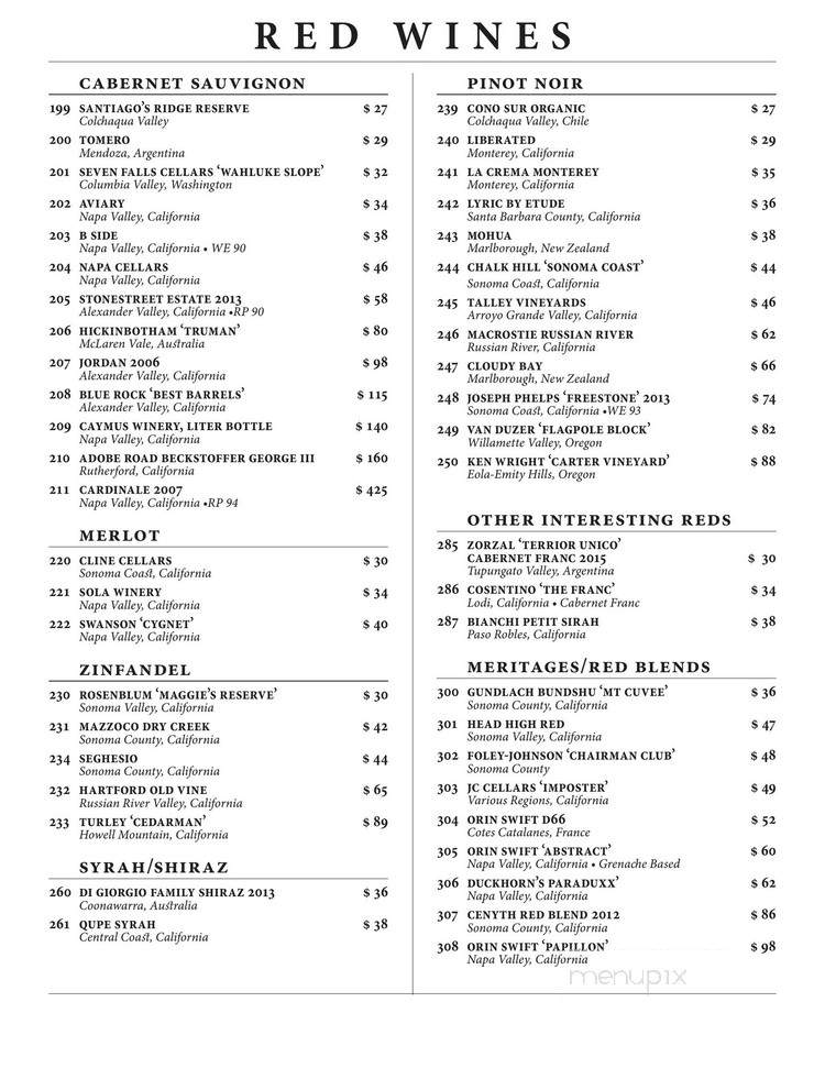 Vinos on Galt Mile - Fort Lauderdale, FL menu_pic
