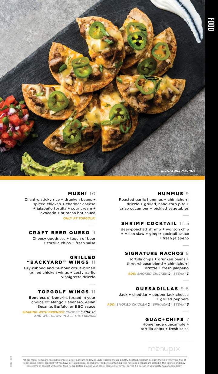 Topgolf - West Chester Township, OH menu_pic
