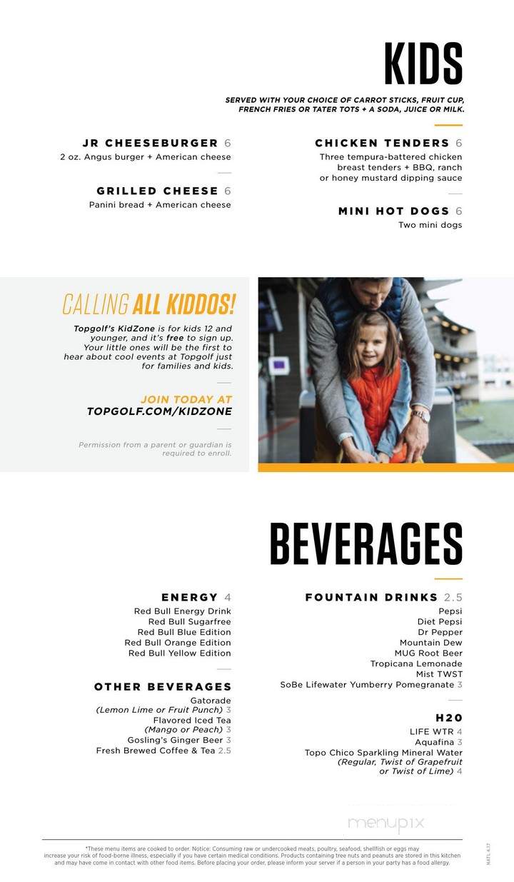Topgolf - West Chester Township, OH menu_pic