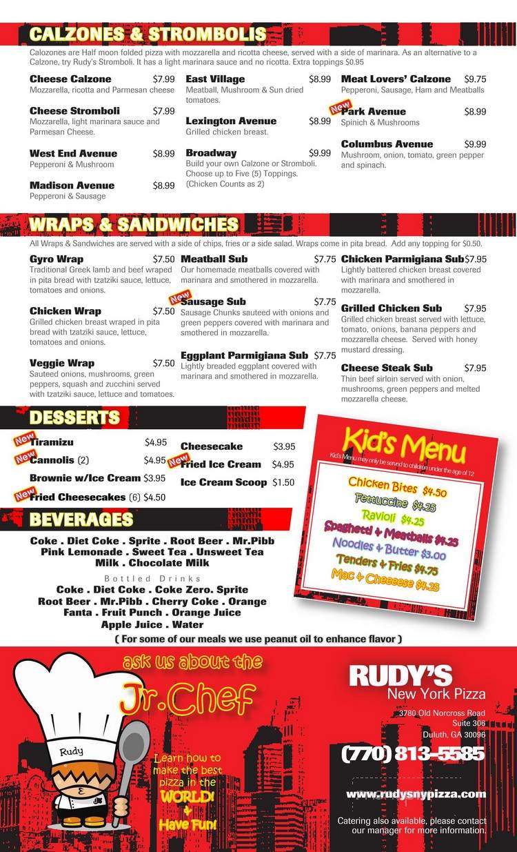 Rudy's New York Pizza - Duluth, GA