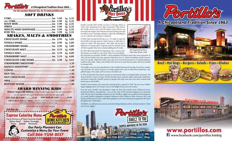 Portillo's - Brookfield, WI menu_pic