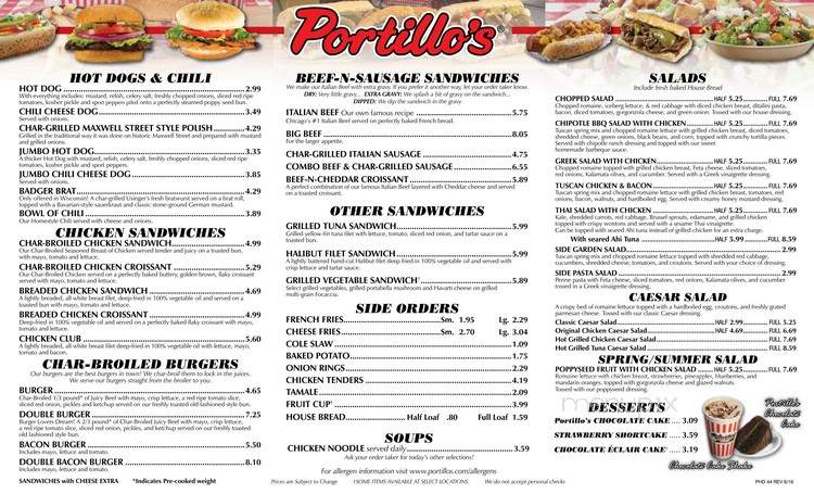 Portillo's - Brookfield, WI menu_pic