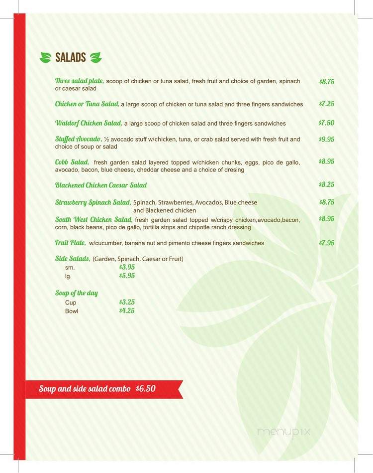 Forestwood Garden Tea Room - Dallas, TX menu_pic