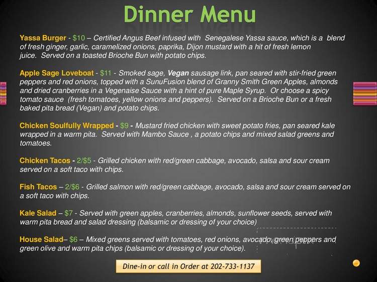 DC Conscious & Cafe - Washington, DC menu_pic