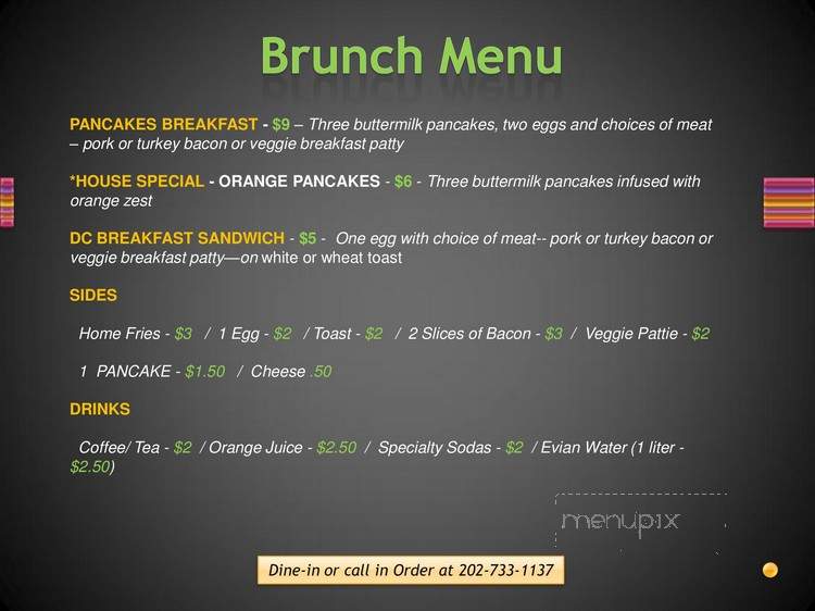 DC Conscious & Cafe - Washington, DC menu_pic