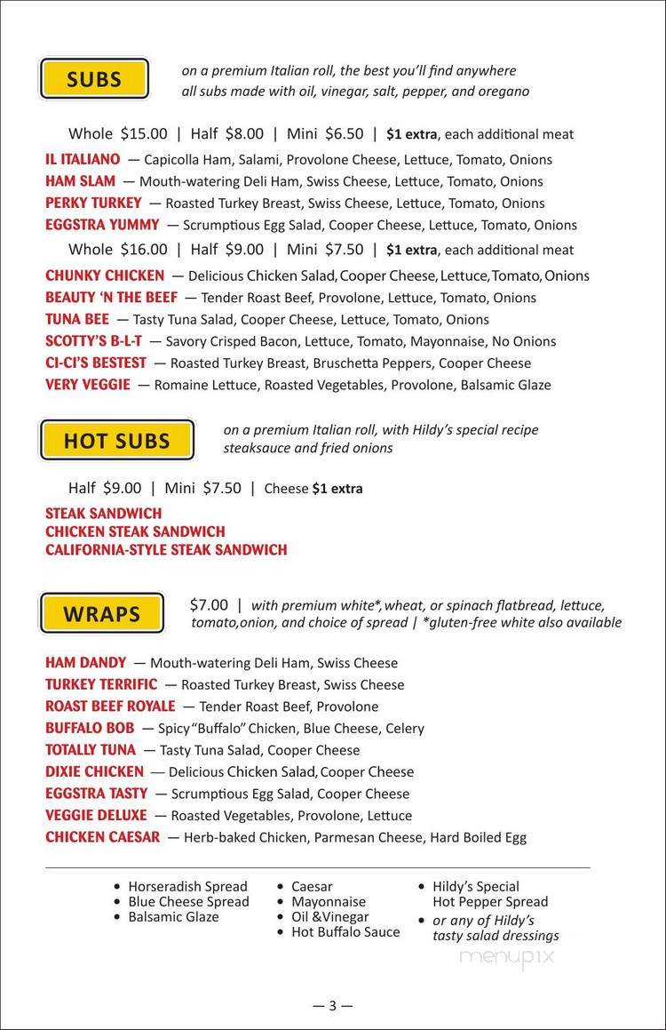 Hildy's - Allentown, PA menu_pic