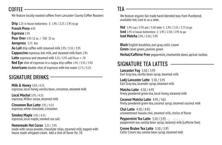 Commonwealth Kitchen & Cafe - Lancaster, PA menu_pic