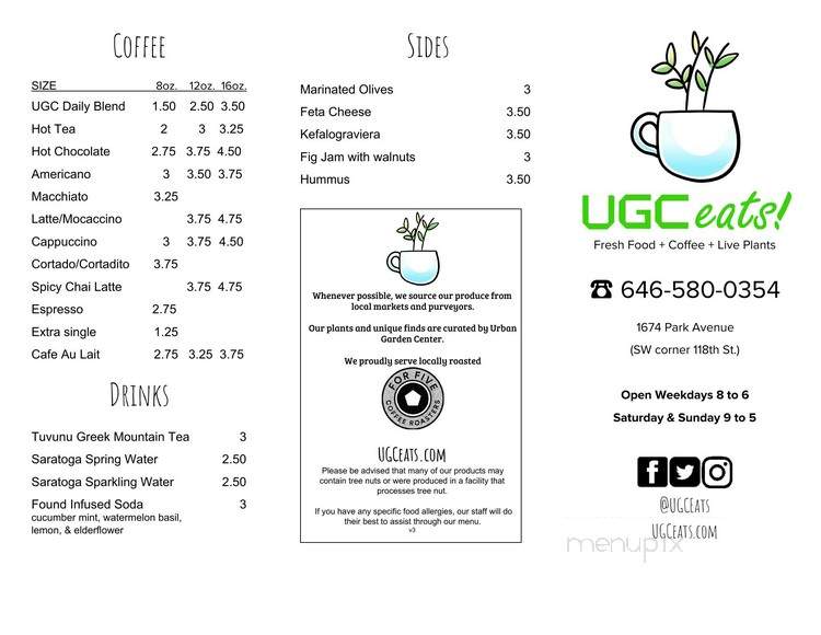 UGC eats! - New York, NY menu_pic