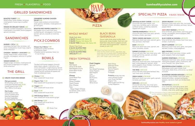 Bam Healthly Cuisine - Canton, OH