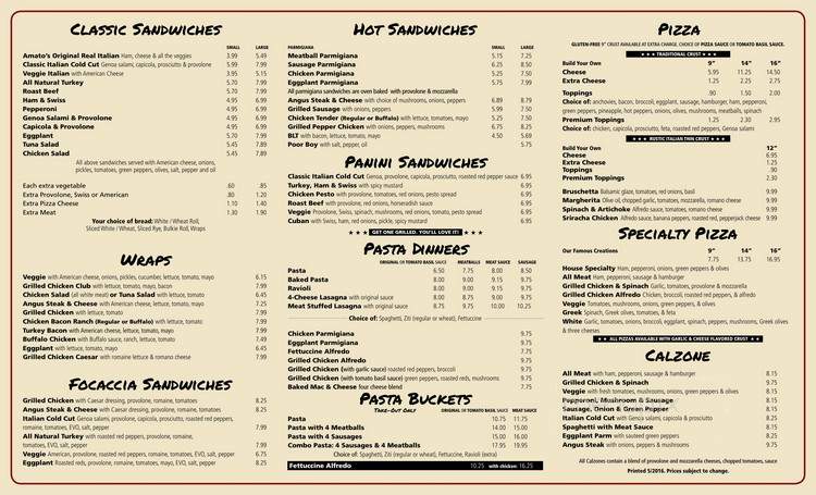 Amato's - Seabrook, NH menu_pic