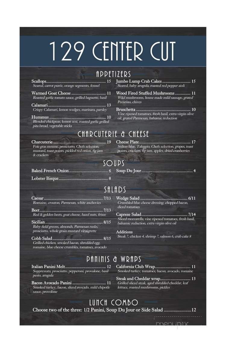 129 Center Cut - Grayslake, IL menu_pic
