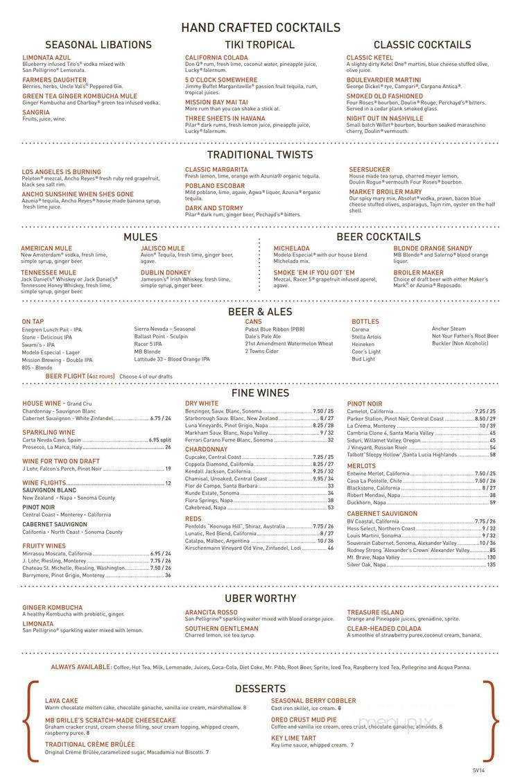 MB Grille - Simi Valley, CA menu_pic