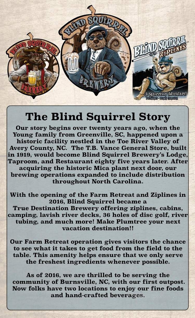 Blind Squirrel Brewery Outpost - Burnsville, NC menu_pic
