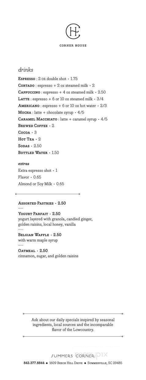Summers Corner - Summerville, SC menu_pic