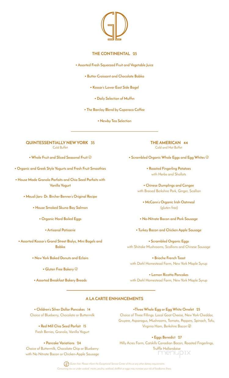 Gin Parlour - New York, NY menu_pic