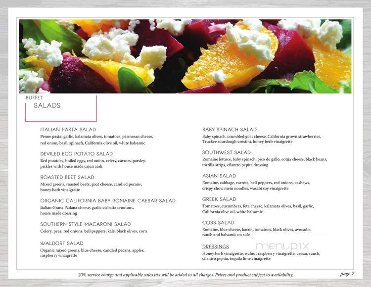 Alpine Club - Truckee, CA menu_pic