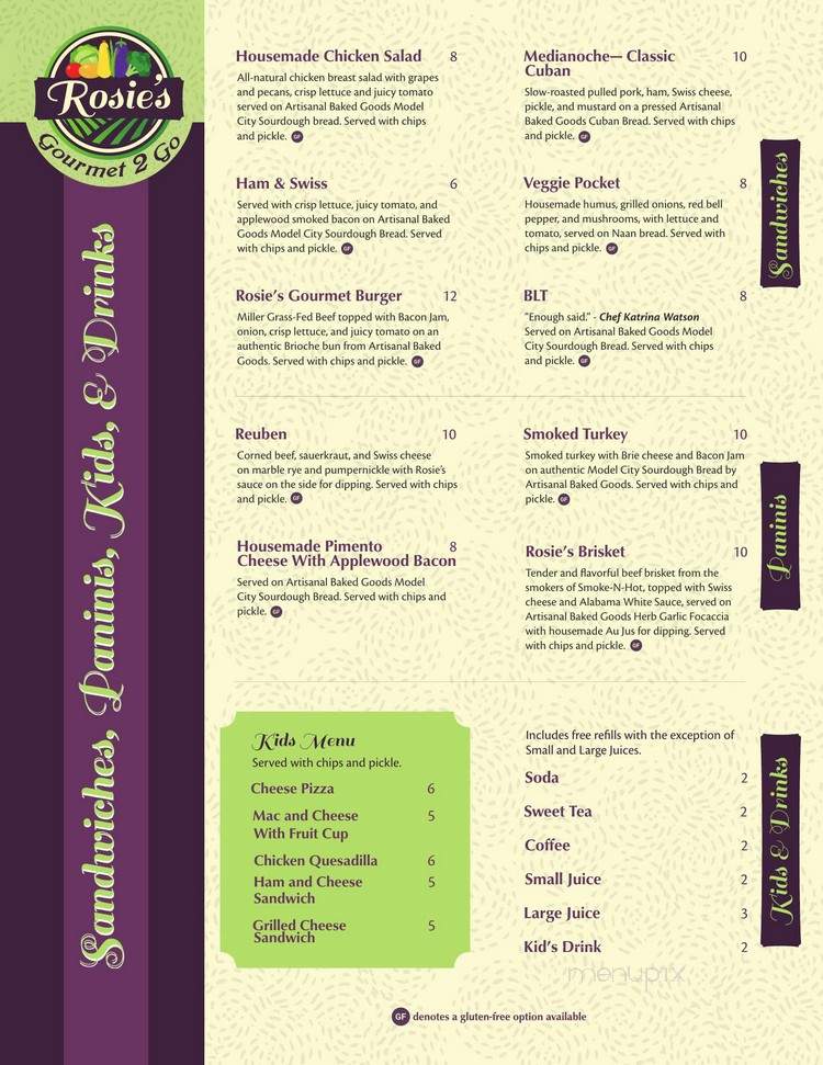 Rosies Gourmet 2 Go - Anniston, AL menu_pic