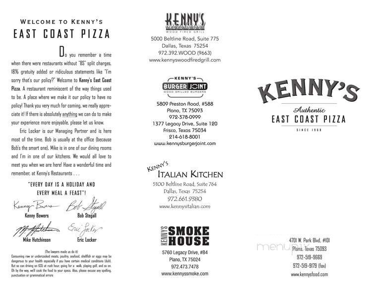 Kenny's East Coast Pizza - Plano, TX