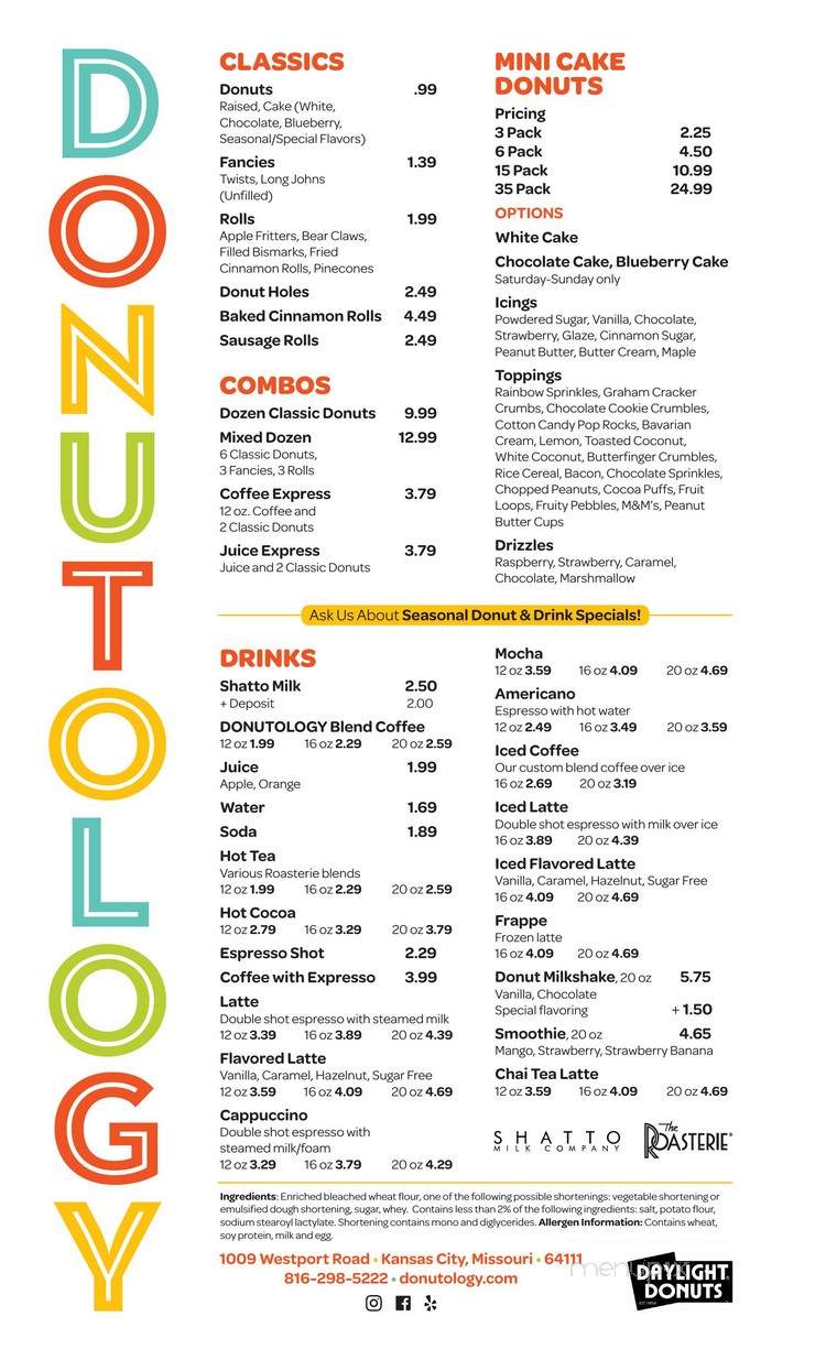 Donutology - Kansas City, MO menu_pic