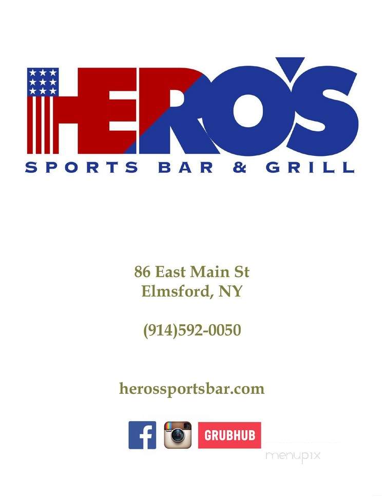 Hero's Sports Bar & Grill - Elmsford, NY menu_pic