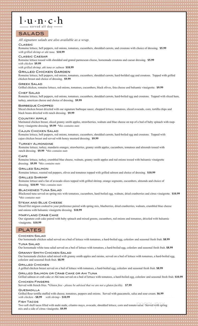 NUDY'S CAFE - Chadds Ford, PA menu_pic