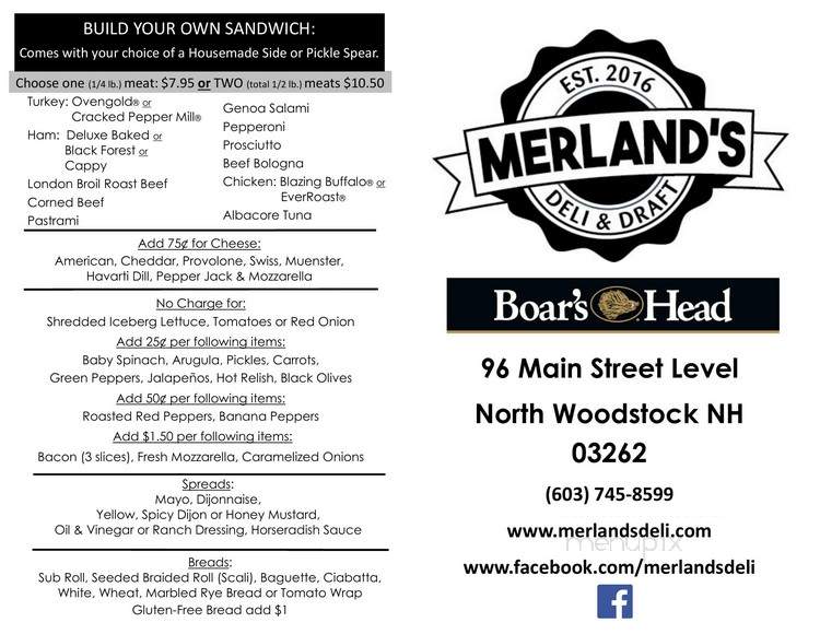 Merland's Deli & Draft - North Woodstock, NH