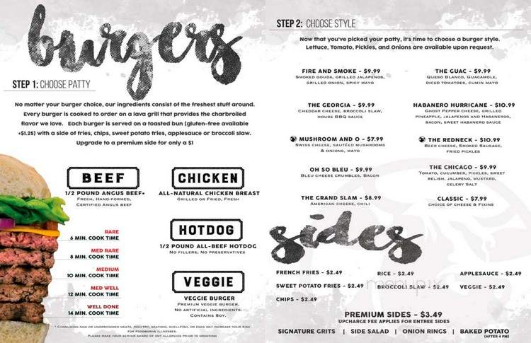 Copeland's Burgers and Southern Eats - Blairsville, GA menu_pic