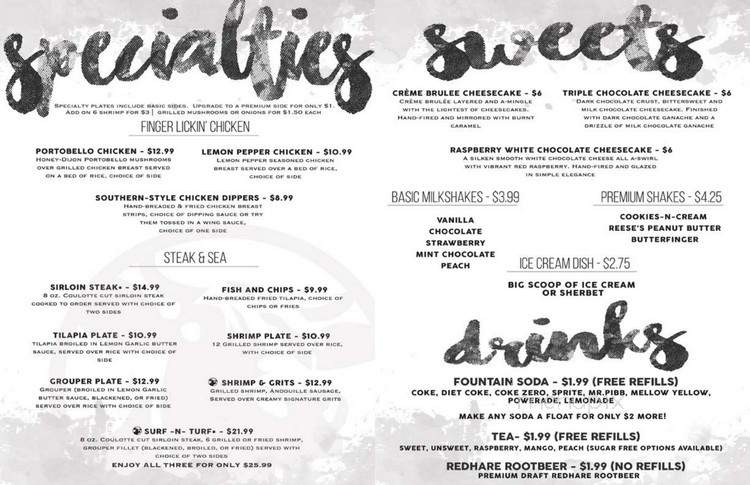 Copeland's Burgers and Southern Eats - Blairsville, GA menu_pic