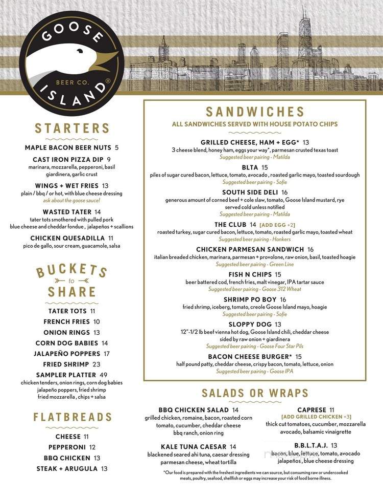 Goose Island Pub - Las Vegas, NV menu_pic