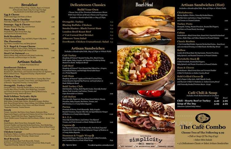 Boar's Head Cafe - Chicago, IL menu_pic