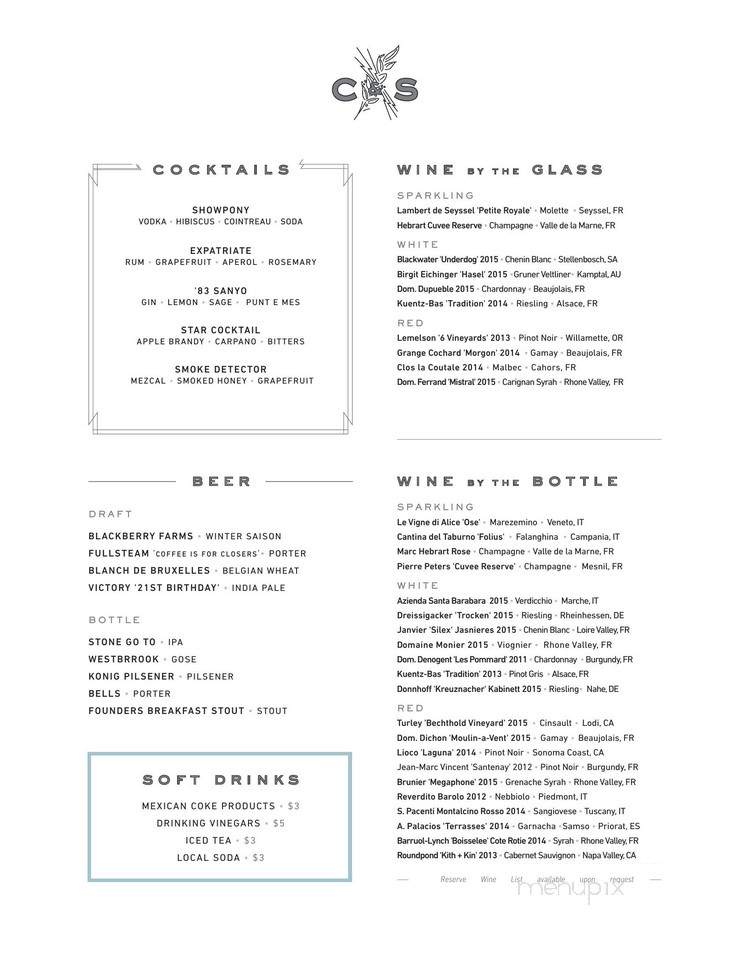 Crawford & Son - Raleigh, NC menu_pic