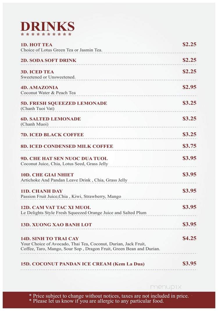 Banh Mi & Pho - Cordova, TN menu_pic