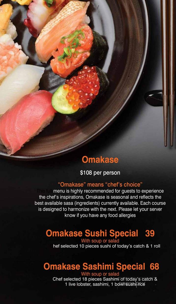 Sasa Hibachi Restaurant - Farmingdale, NY menu_pic