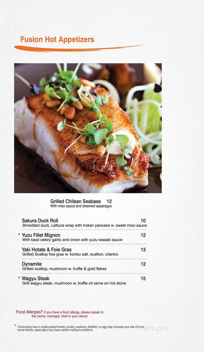 Sasa Hibachi Restaurant - Farmingdale, NY menu_pic