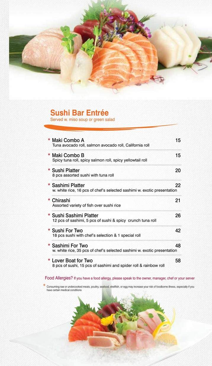 Sasa Hibachi Restaurant - Farmingdale, NY menu_pic