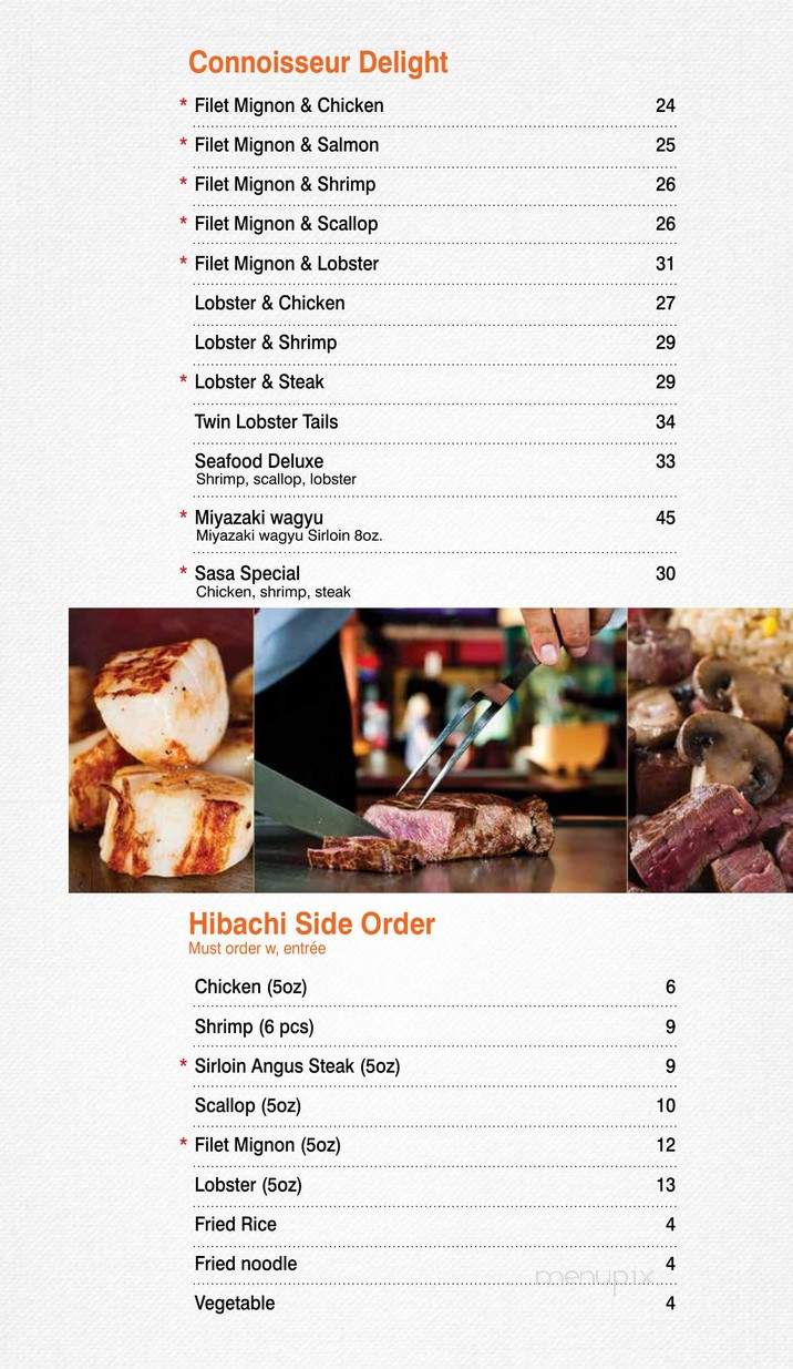 Sasa Hibachi Restaurant - Farmingdale, NY menu_pic