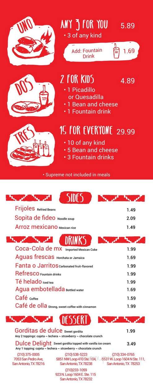 Dona Tota - San Antonio, TX menu_pic