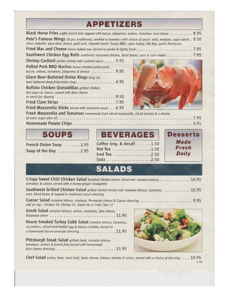 Black Horse Grille - Middletown, PA menu_pic