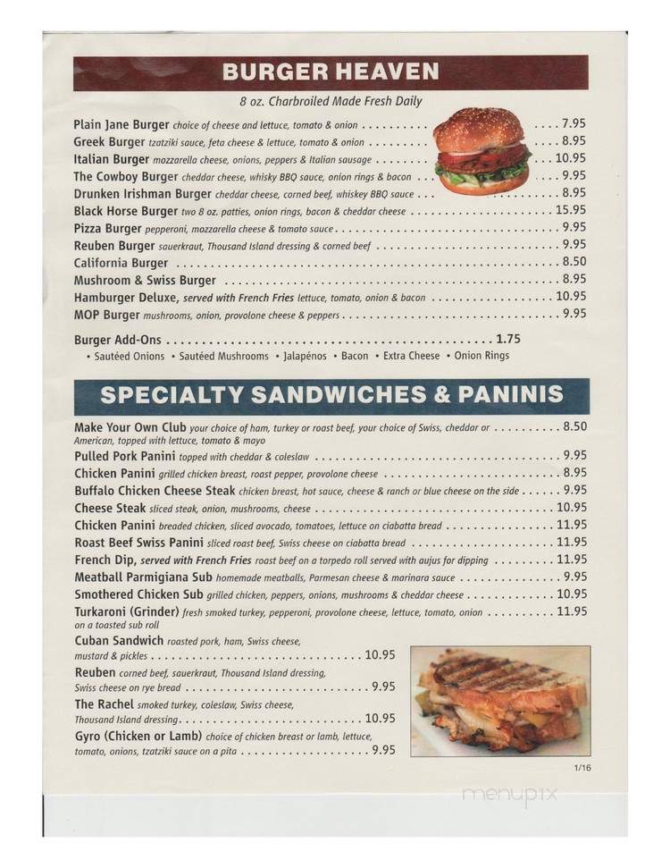 Black Horse Grille - Middletown, PA menu_pic