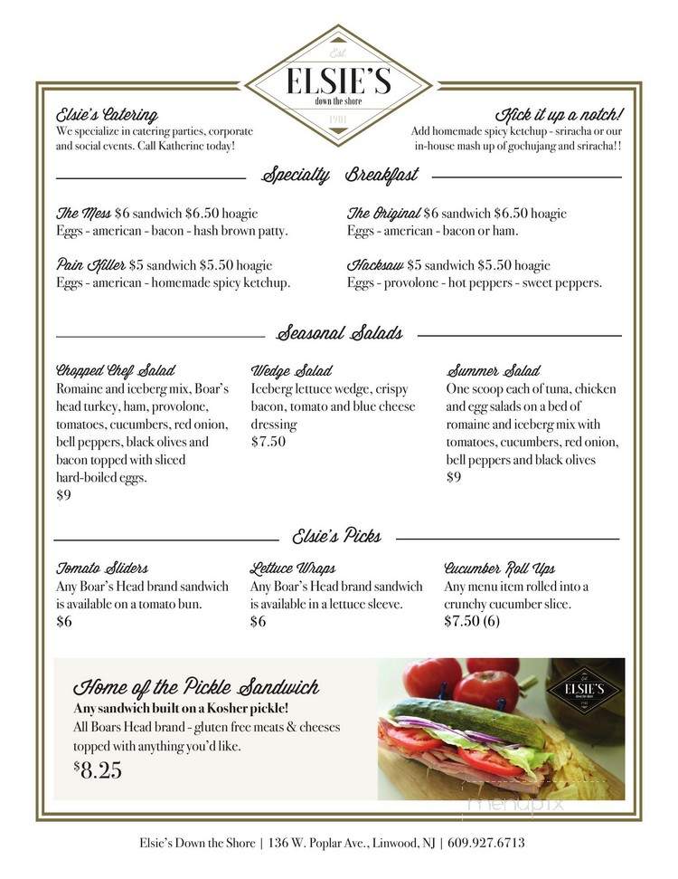 Elsie's Down the Shore - Linwood, NJ menu_pic