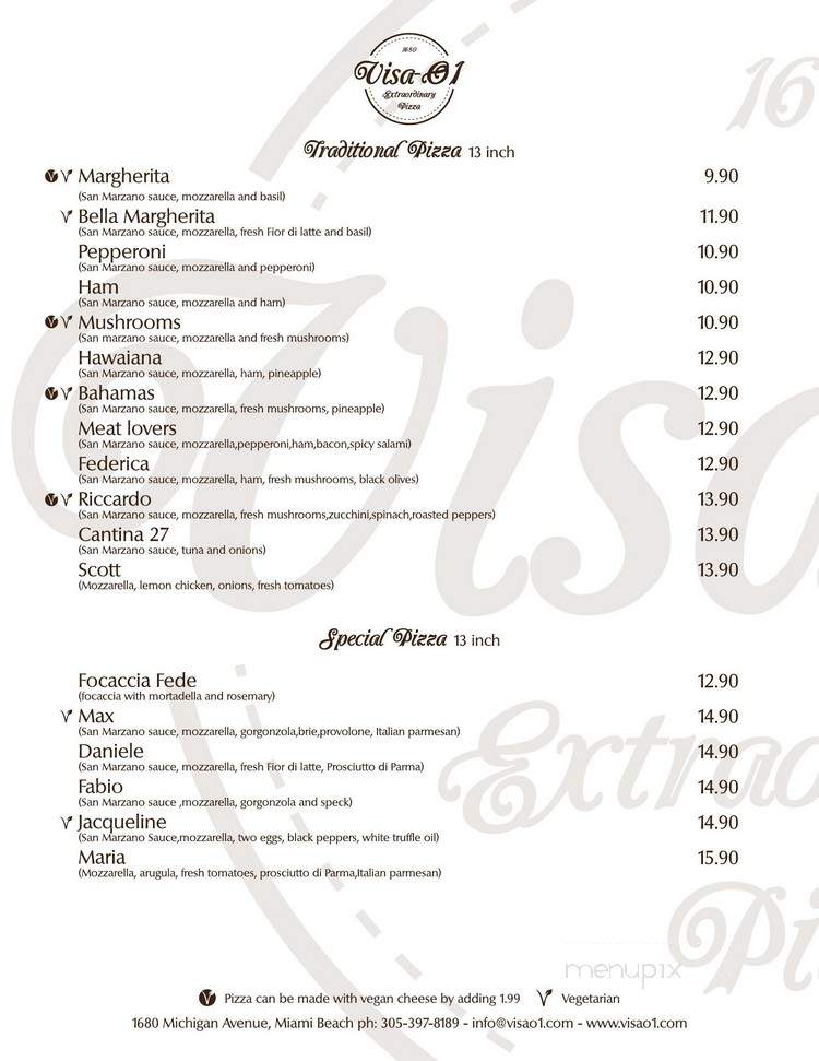 Mister O1 - Miami, FL menu_pic