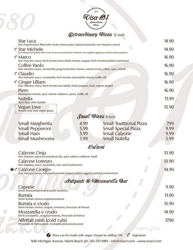 Mister O1 - Miami, FL menu_pic