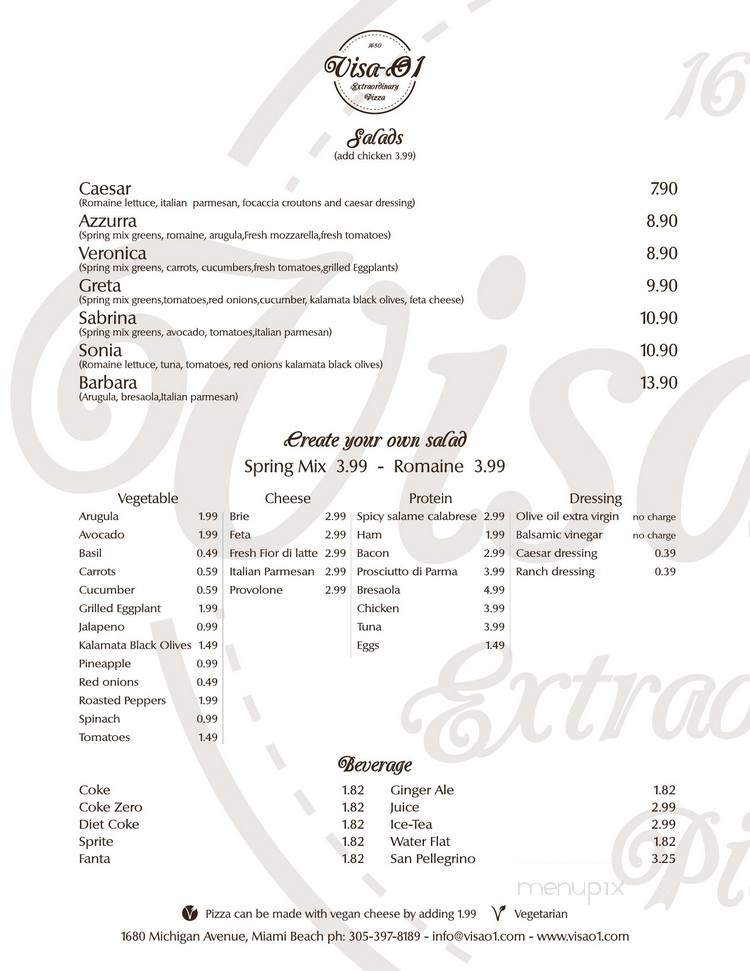 Mister O1 - Miami, FL menu_pic