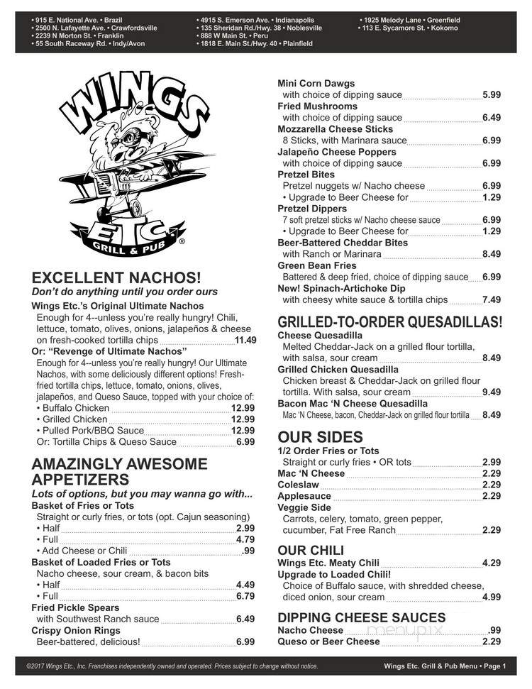 Wing Etc - Franklin, IN