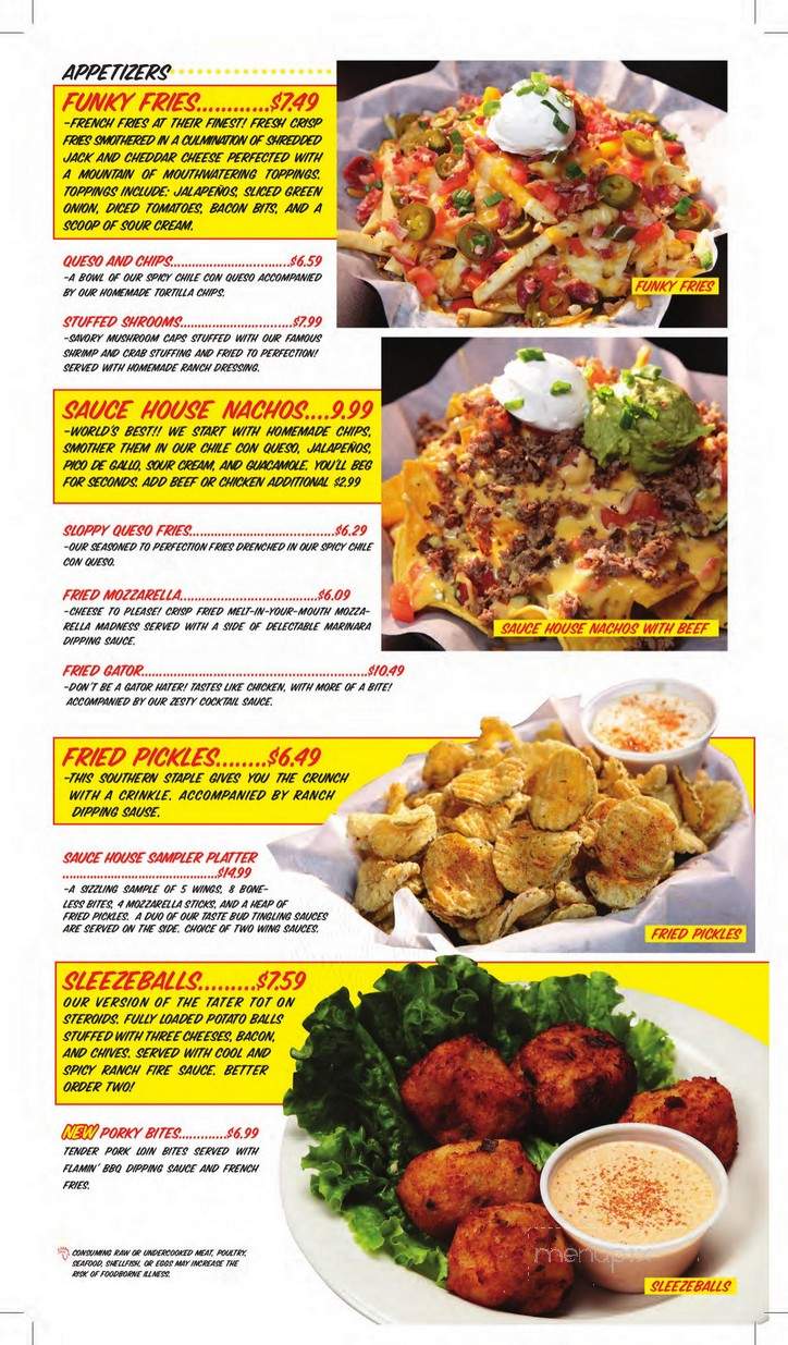Wing Daddy's Sauce House - El Paso, TX menu_pic
