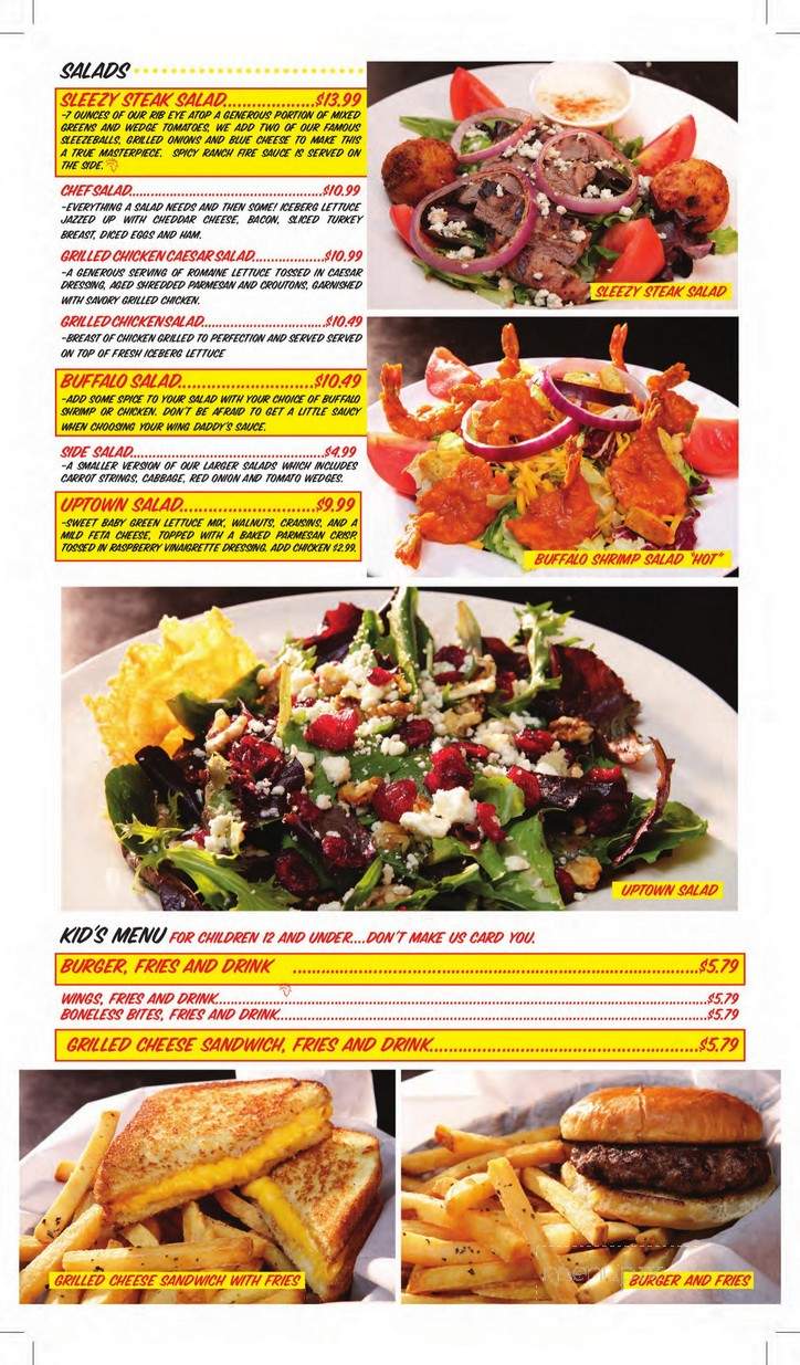 Wing Daddy's Sauce House - El Paso, TX menu_pic