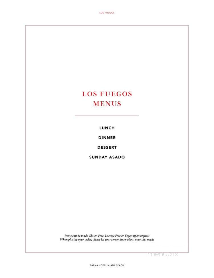 Los Fuegos by Francis Mallmann - Miami Beach, FL menu_pic