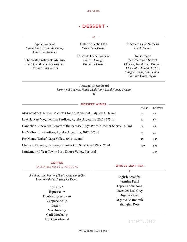 Los Fuegos by Francis Mallmann - Miami Beach, FL menu_pic