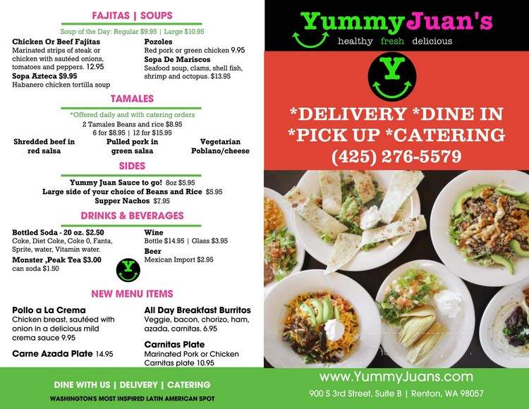 Yummy Juan's - Renton, WA menu_pic