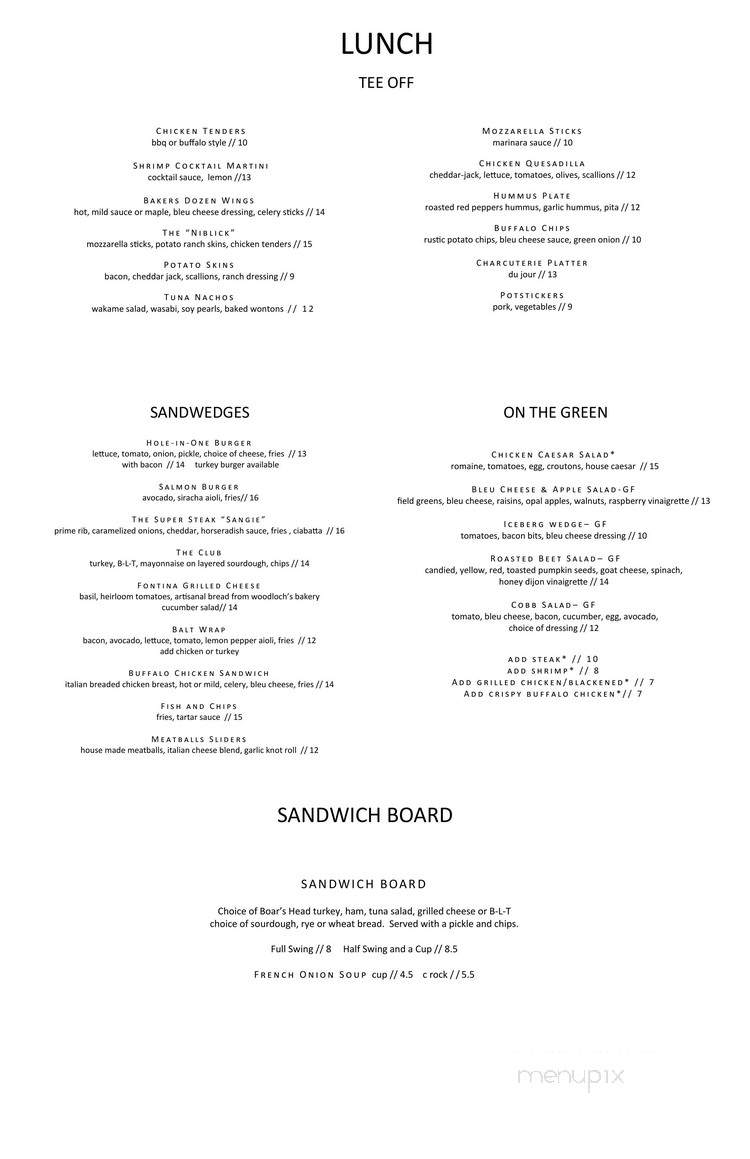 The Grille Room - Hawley, PA menu_pic